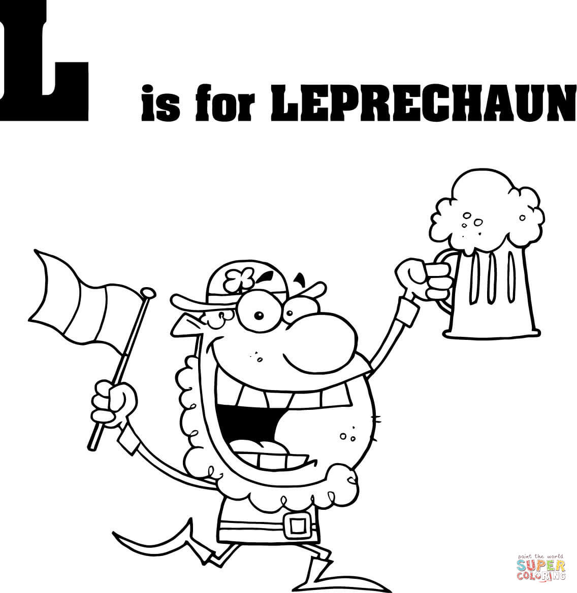 حرف L مخصص لـ Leprechaun من حرف L