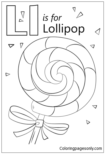 الحرف L مخصص لـ Lollipop من الحرف L