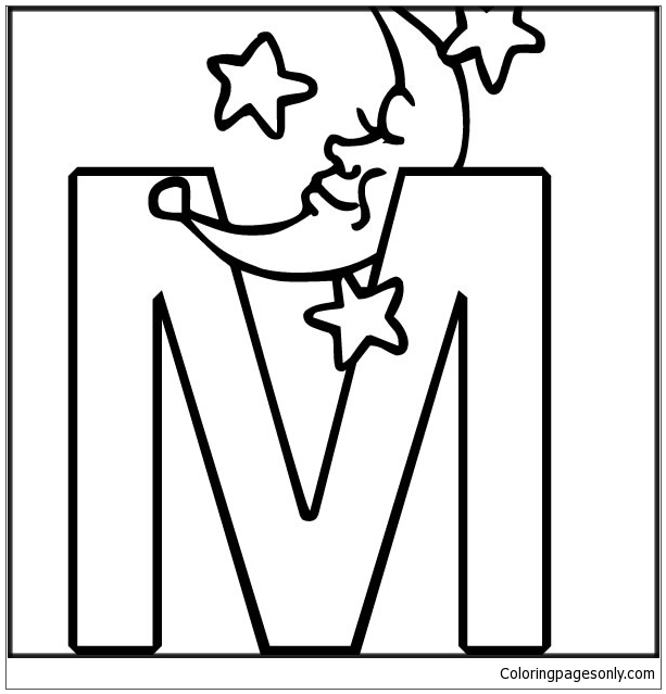 字母 M 图像来自字母 M