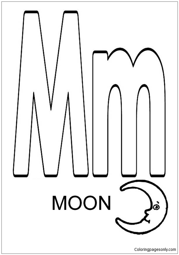 Lettre M pour Lune de la lettre M