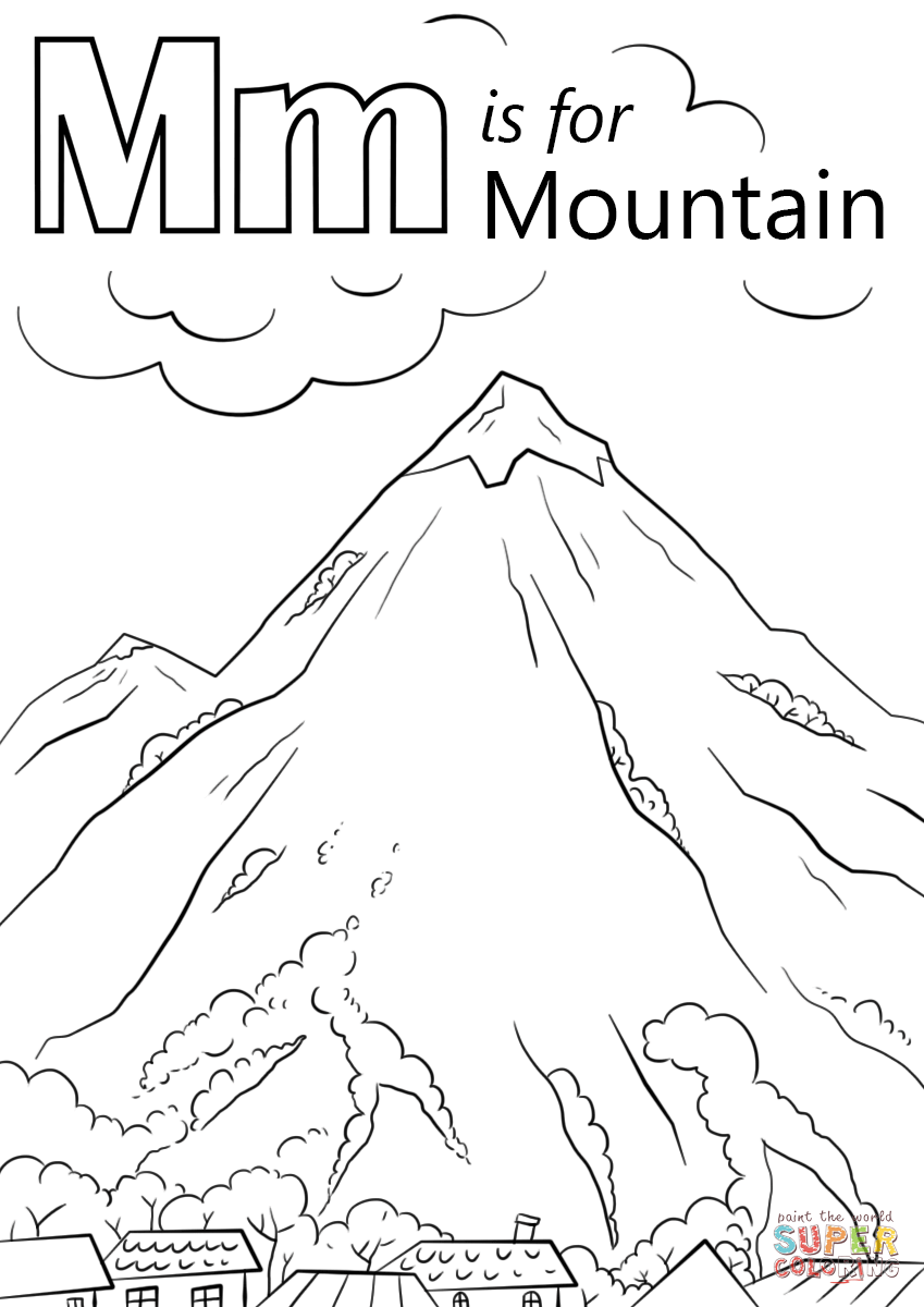 La lettre M est pour la montagne de la lettre M