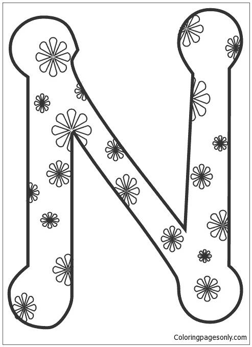 letter n image 5 coloring pages alphabet coloring pages coloring pages for kids and adults