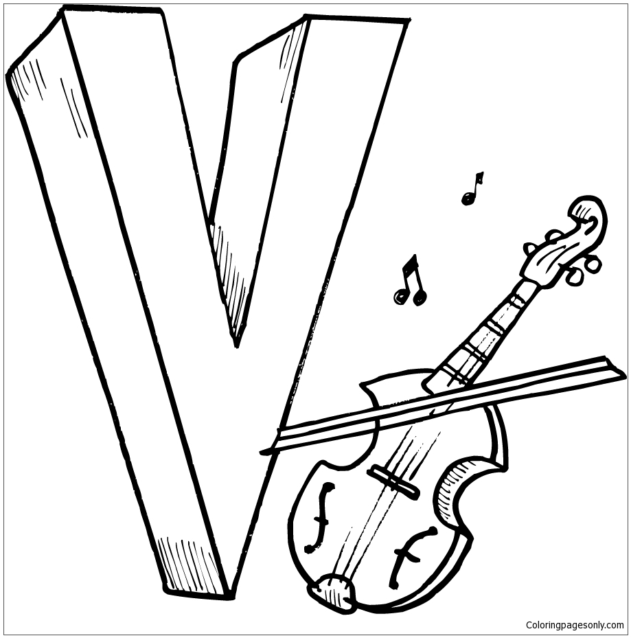 420 Top Coloring Pages Violin Pictures