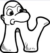 Letter N Nose Coloring Page
