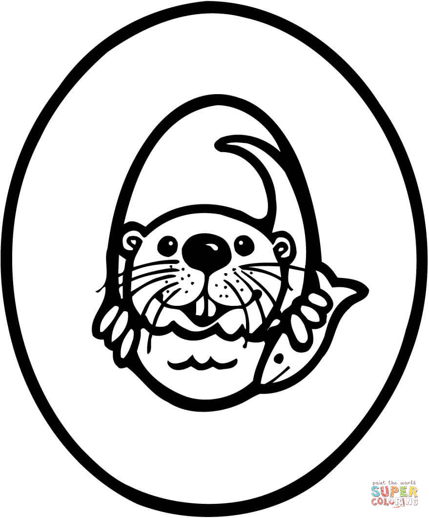 Letter O is for Otter Coloring Pages