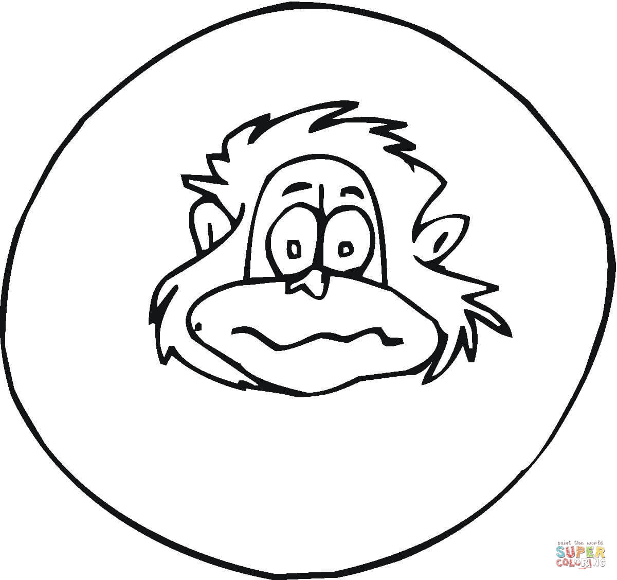 Letter O With Monkey Coloring Pages