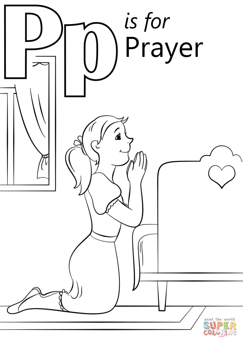 Letter P is voor gebed vanaf letter P