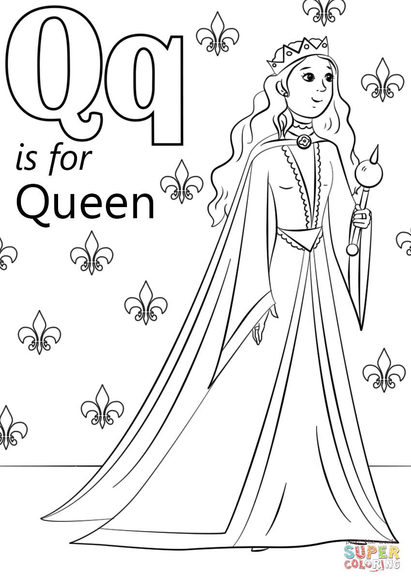 Buchstabe Q steht für Königin aus Buchstabe Q