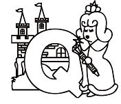 Letter Q Is For Queen Coloring Pages