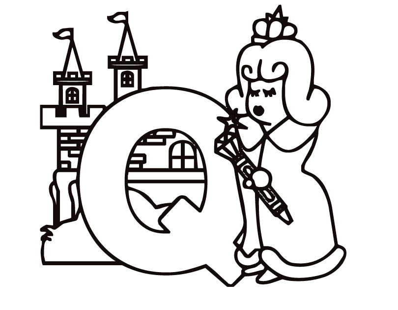 Letter Q Is For Queen Coloring Page Free Coloring Pages Online