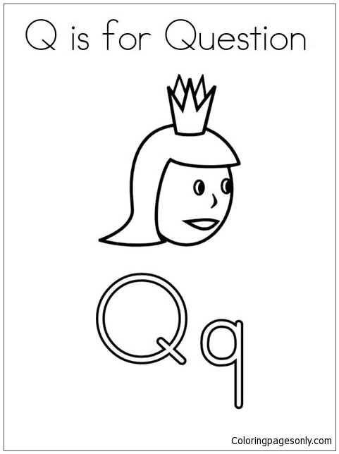 Letter Q Is For Question Coloring Pages