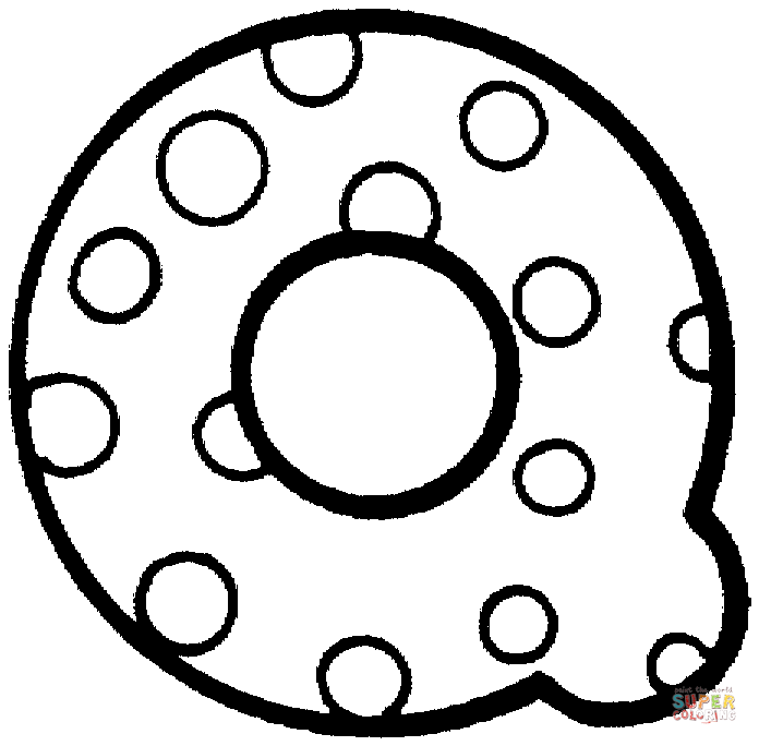 Letter Q with Polka Dot Coloring Pages