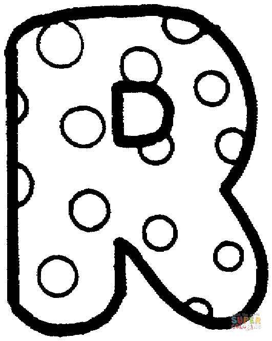 Buchstabe R mit Polka Dot aus Buchstabe R