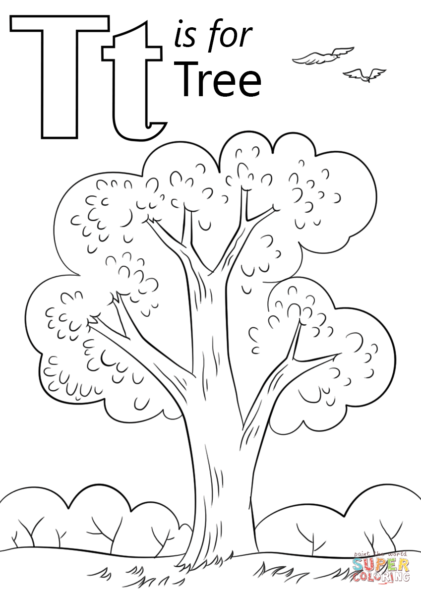 La letra T es para árbol de la letra T.