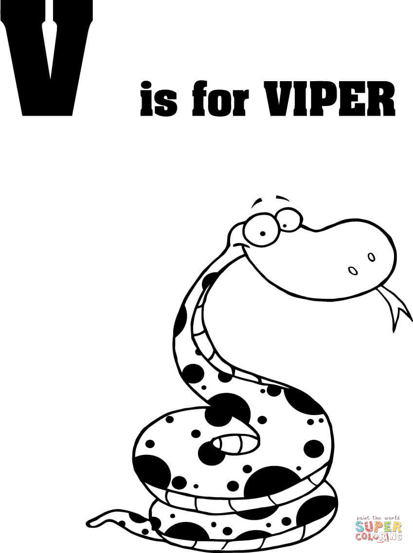 Letter V is voor Viper uit Letter V