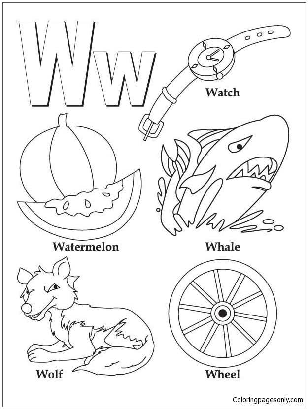 Letter W Image 1 Coloring Pages