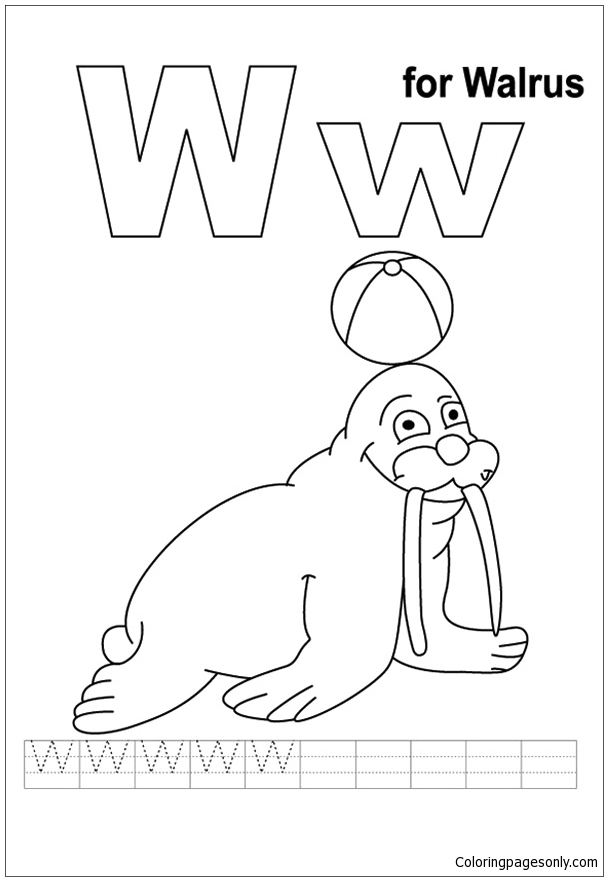 Letter W is voor Walrus uit Letter W