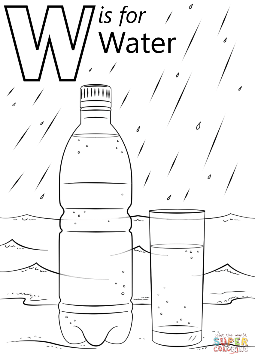 字母 W 是字母 W 中的水