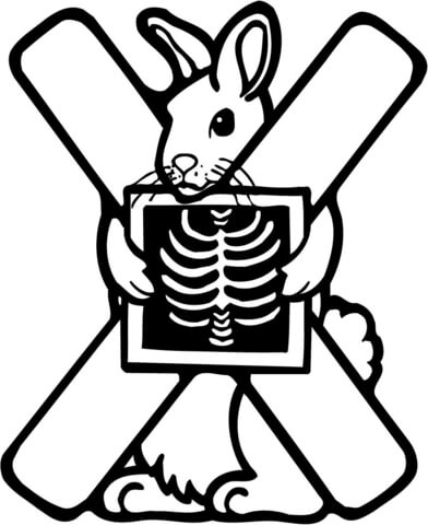 Letter X is for X Ray Coloring Page