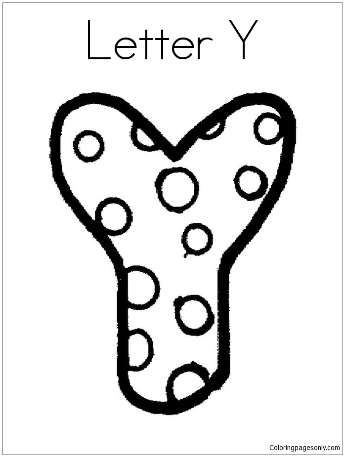 Letter Y image Coloring Page
