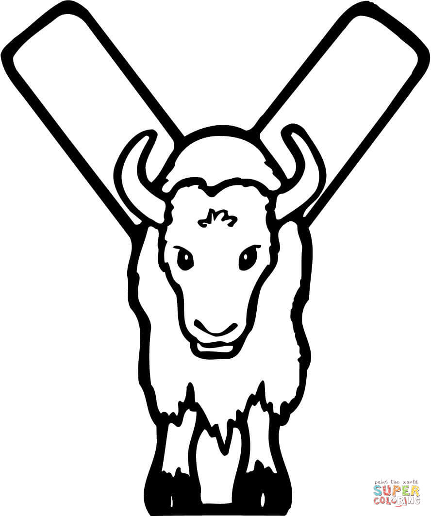 Letter Y Is For Yak Coloring Pages