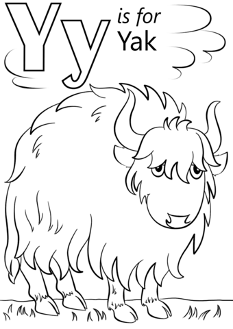 Letter Y is for Yak Coloring Pages