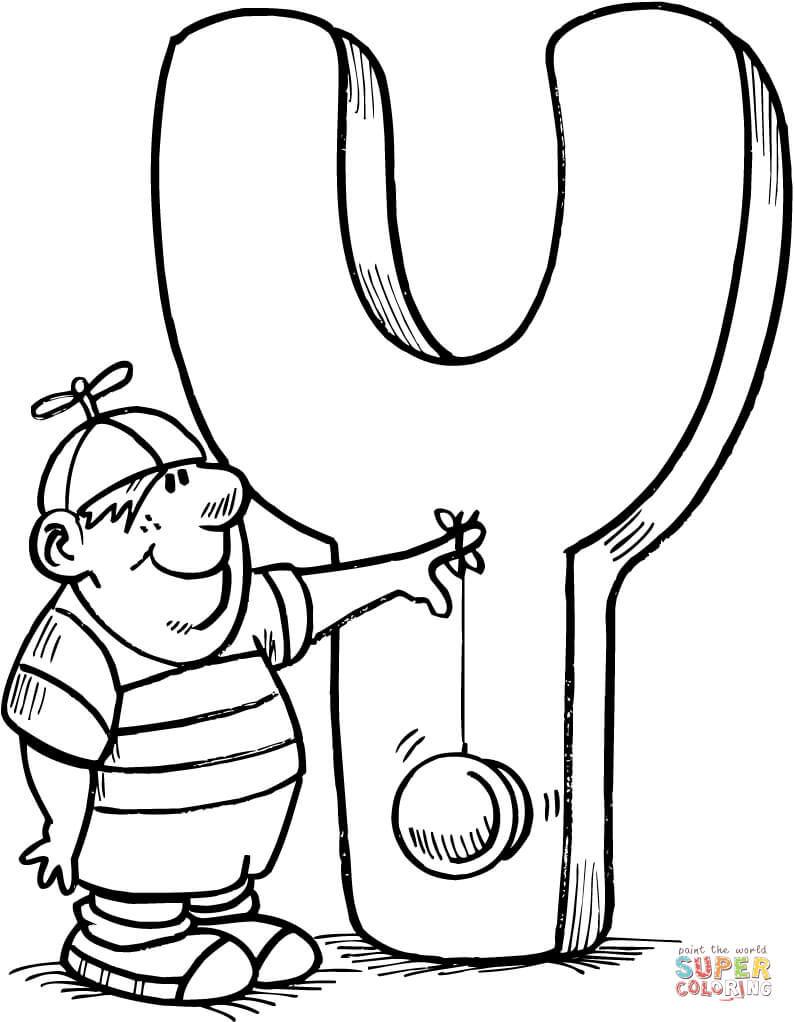 Letter Y Is For Yo Yo Coloring Pages