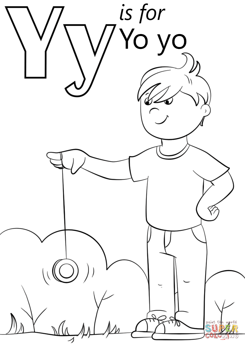 Letter Y is for Yo Yo Coloring Pages