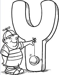 Letter Y is for Yo Yo Coloring Page
