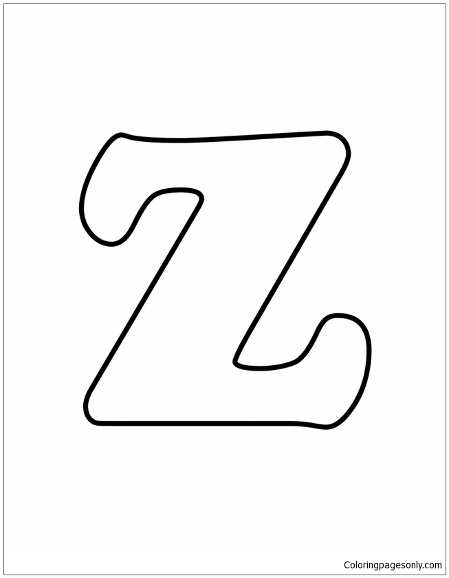 Letter Z Image 1 Coloring Pages Letter Z Coloring Pages Coloring Pages For Kids And Adults