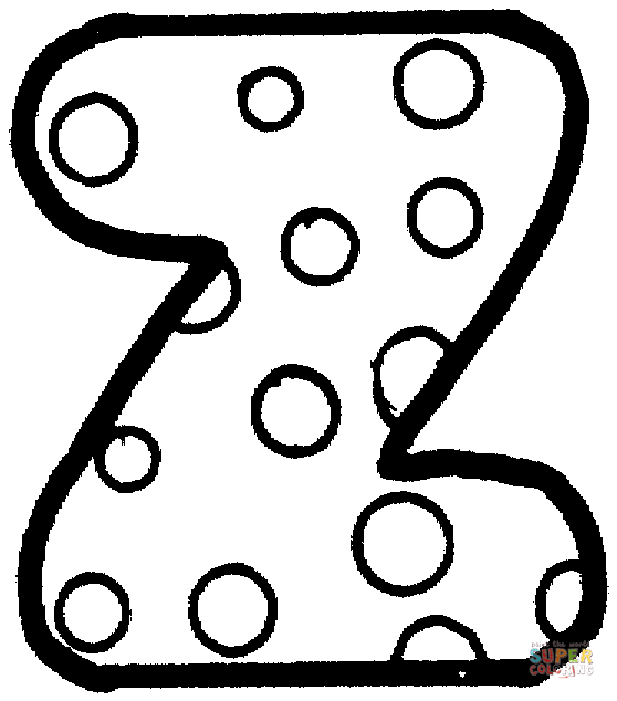 Buchstabe Z mit Polka Dot aus Buchstabe Z