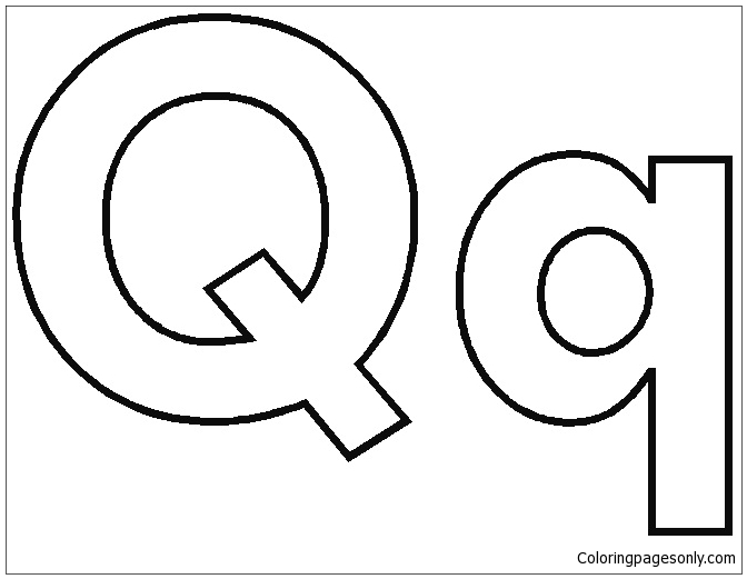 Letters Q Image Coloring Pages