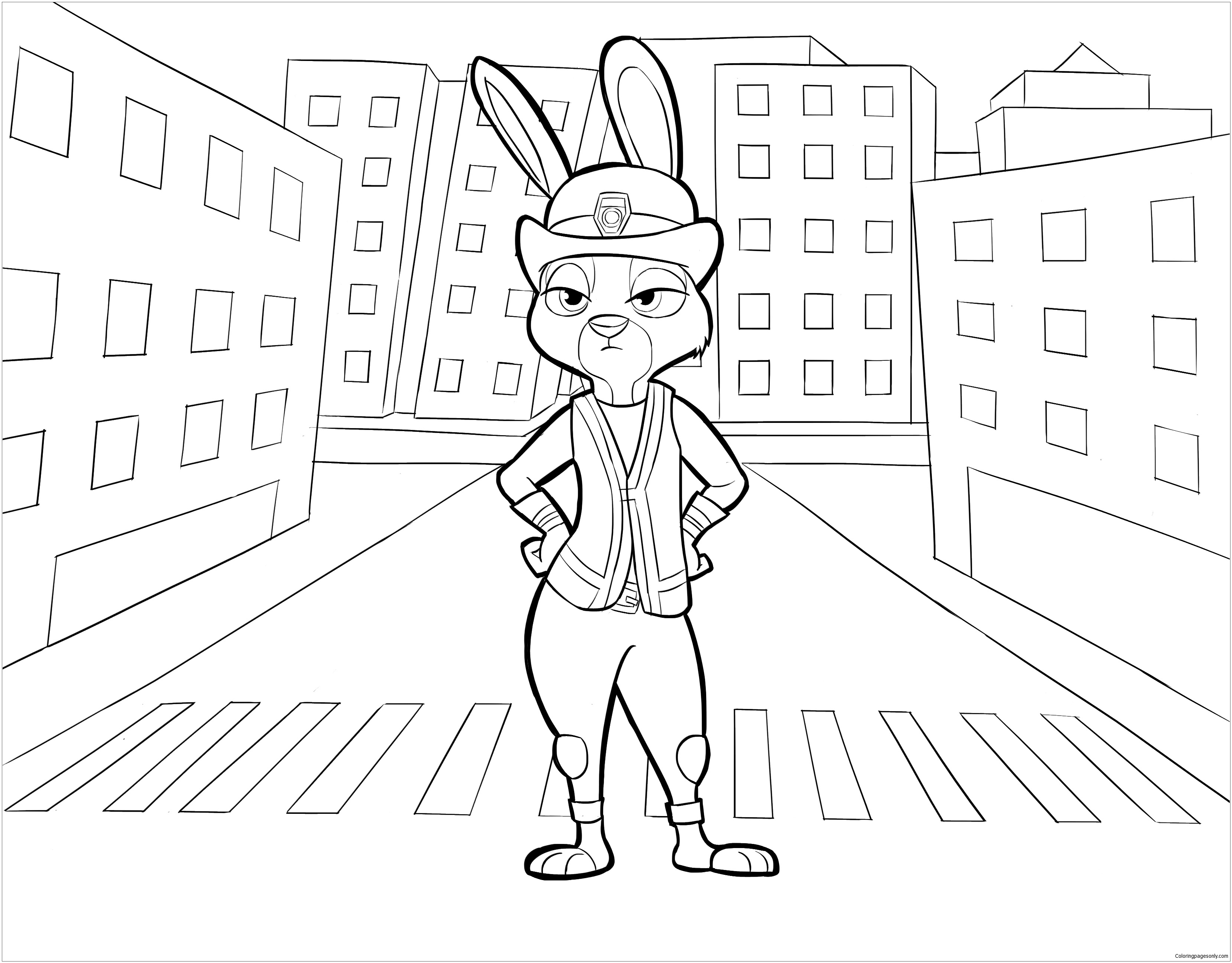 Lieutenant Judy Hopps Coloring Pages