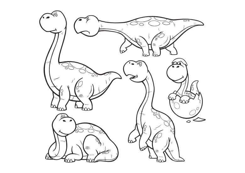 Life cycle of Dinosaur Coloring Pages