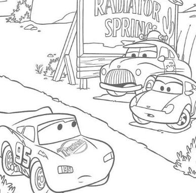 Lightning Mc Queen Racing Coloring Pages