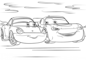 Lightning Mcqueen and Sally from Cars 3 from Disney Cars Coloring Pages