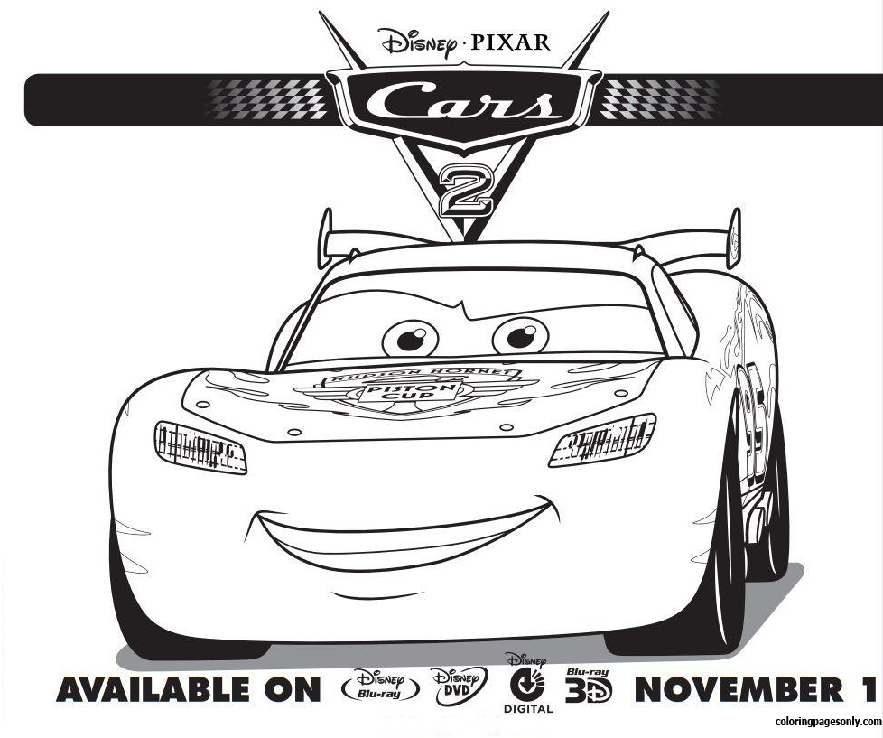 Lightning Mcqueen Cars 2 Coloring Pages Cartoons Coloring Pages