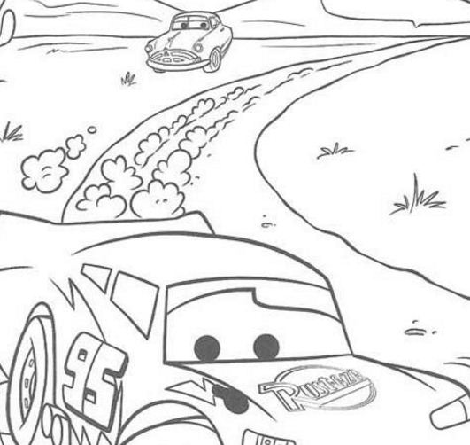 Lightning McQueen With Bessie Coloring Pages