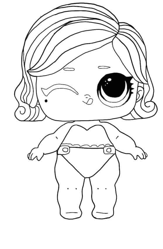 Lol Suprise Doll Lil Glamour Queen Coloring Page