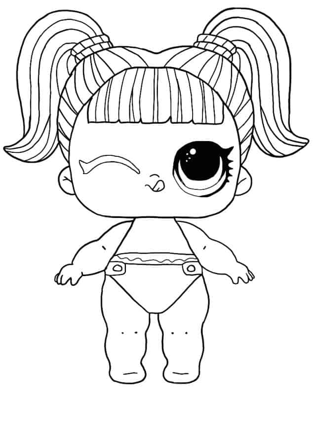 Lol Suprise Doll Lil Rainbow Raver Coloring Page