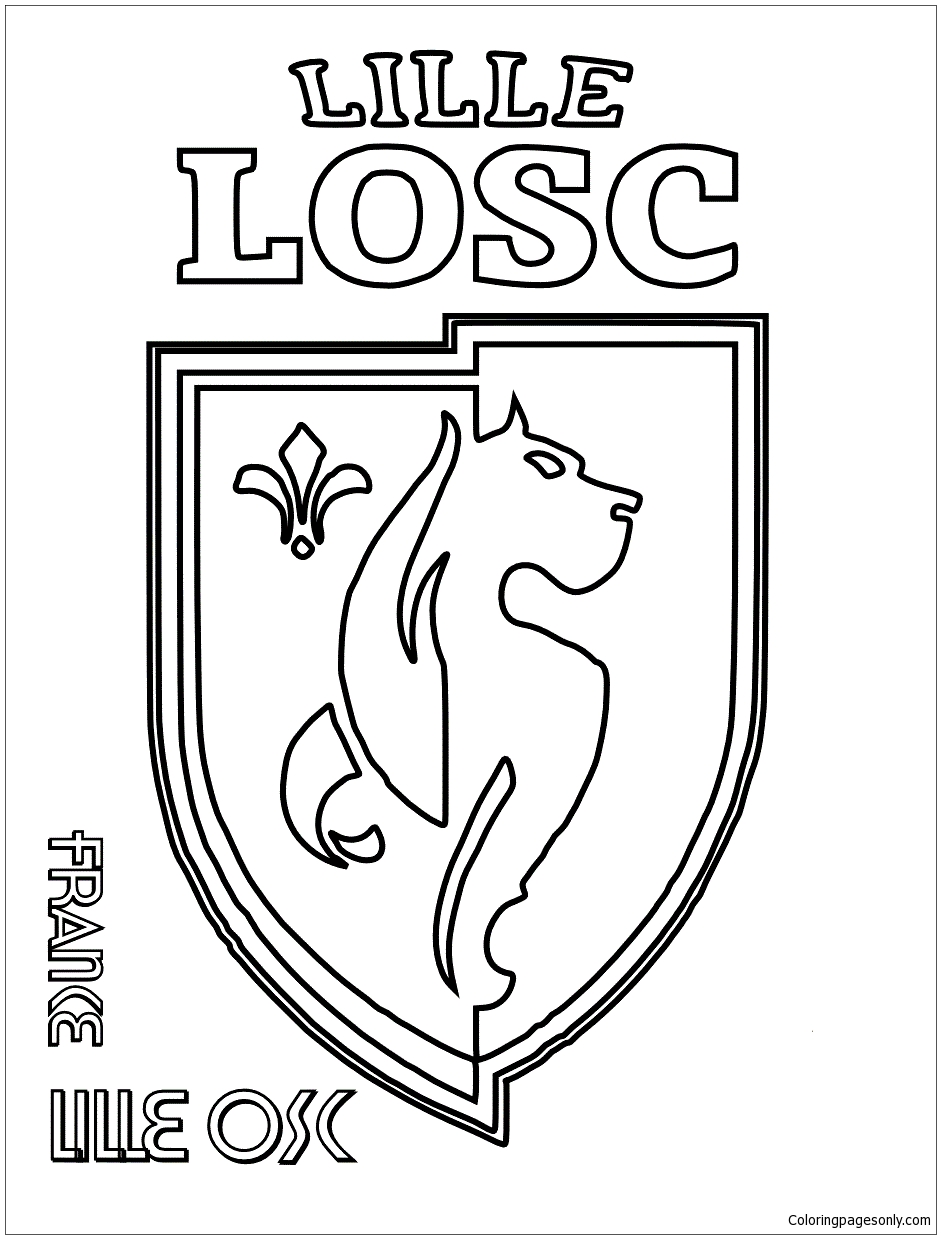 Lille OSC dos logotipos da equipe francesa da Ligue 1