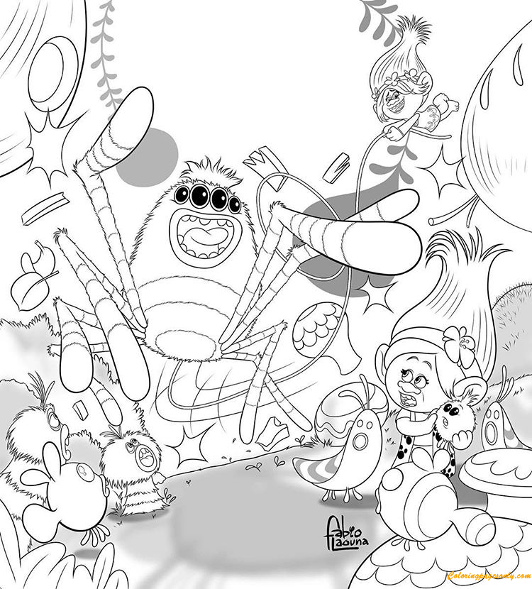Dreamworks Trolls Coloring Page Coloring Home - vrogue.co