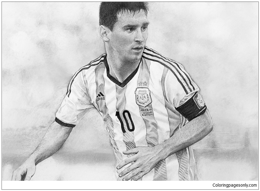 Lionel Messi-imagem 15 para colorir
