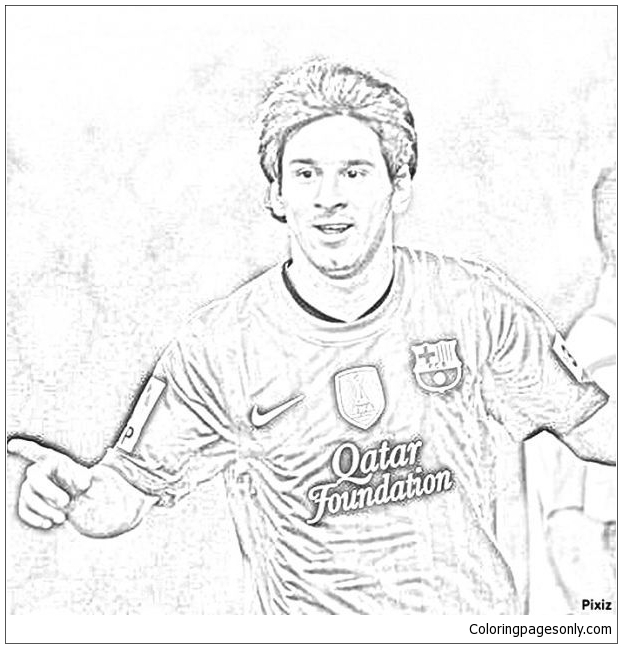 Lionel Messi-imagem 4 para colorir