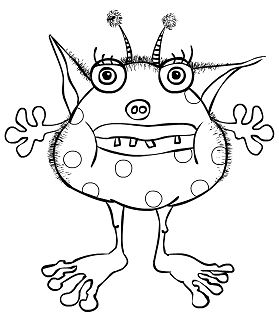 Little Monster Coloring Page