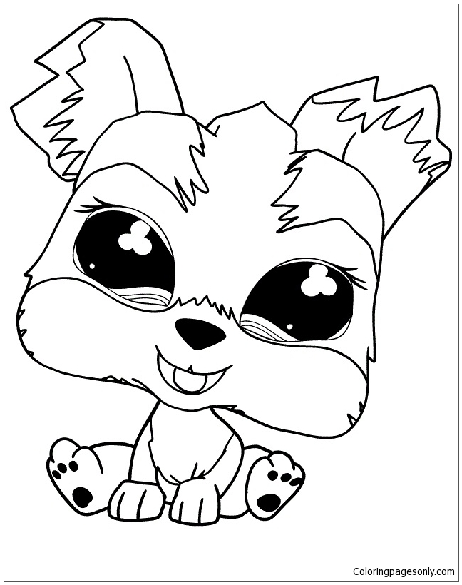 Littlest Pet Shop Puppy Coloring Page - Free Printable Coloring Pages