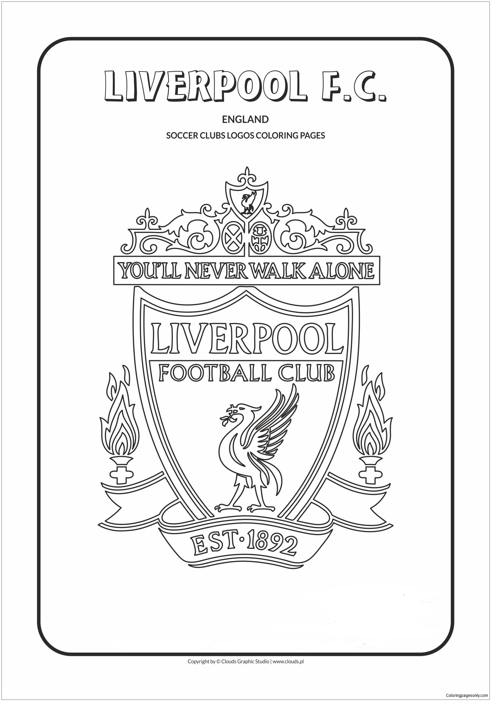 Liverpool F.C Coloring Pages