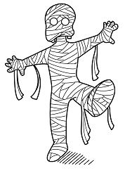 Living Dead Mummy Coloring Pages