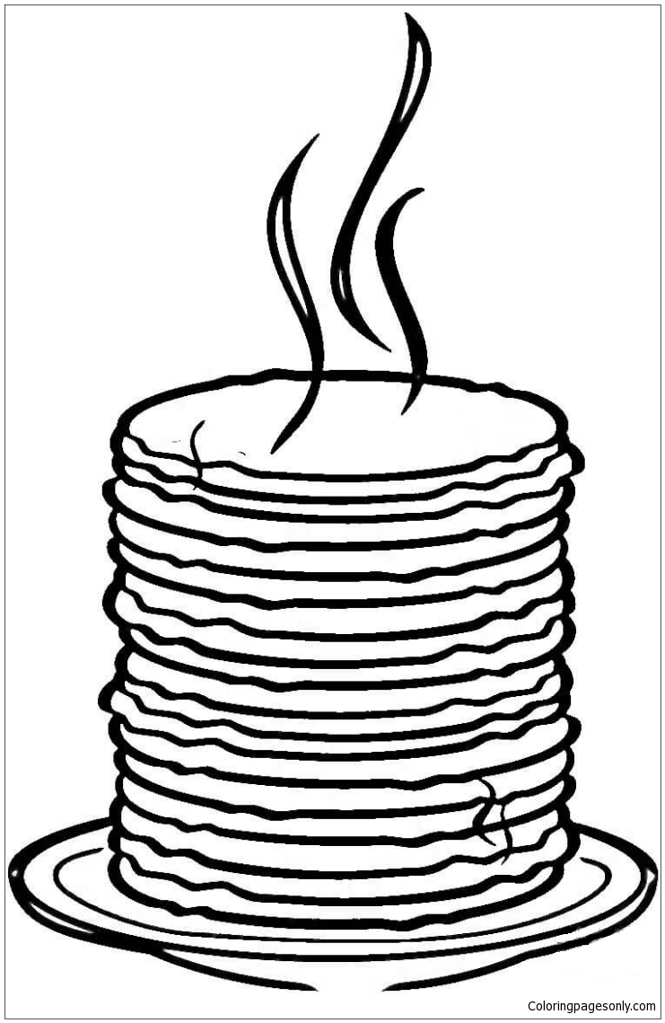 Stack Of Pancakes Coloring Page Coloring Pages - vrogue.co