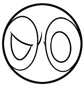 Logo Deadpool maschera da colorare pagina